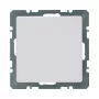 Berker 10096089 tapa ciega Q.1 con placa central, blanco polar velours, termoplástico, IP20, 1 módulo