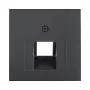 Berker 1407 16 06 placa central para toma UAE (RJ45), 2 tomas, antracita (55x55mm)