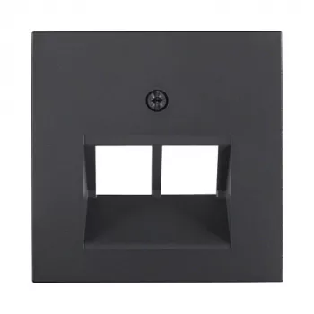 Berker 1409 16 06 tapa central ANT 2 tomas para caja UAE, blanco polar (B.1/B.3)