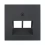 Berker 1409 16 06 tapa central ANT 2 tomas para caja UAE, blanco polar (B.1/B.3)
