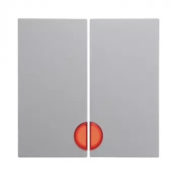 Berker 16278989 Tecla con lente roja, blanco polar
