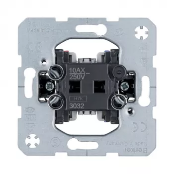 Berker 3032 Mecanismo empotrable interruptor basculante bipolar OFF, 10A, 250V, bornes de tornillo, libre de halógenos