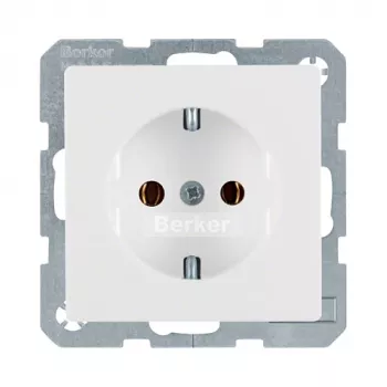 Berker 41436089 Toma de corriente Schuko blanco polar velvet