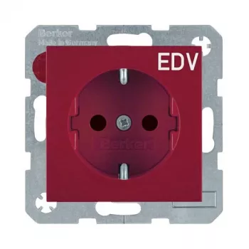 Berker 47238922 Toma SCHUKO S.1 Rojo Brillante EDV