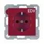 Berker 47238922 Toma SCHUKO S.1 Rojo Brillante EDV