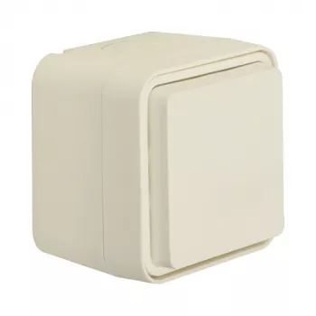 Berker 47403512 Toma SCHUKO para zonas húmedas con tapa abatible, superficie, blanco polar, serie W.1