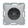 Toma de corriente SCHUKO (Type F) Berker 47436084 Q.1/Q.3 aluminio velvet 16A