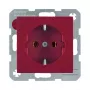 Berker 47438912 Toma de corriente SCHUKO S.1/B.3/B.7 cristal rojo brillante