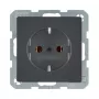 Toma SCHUKO Berker Q.1/Q.3 1 toma antracita velvet 16A 250V empotrar