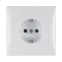 Berker S.1 toma de corriente SCHUKO con tapa, blanco polar (tipo F, 16 A, 250 V, empotrar)