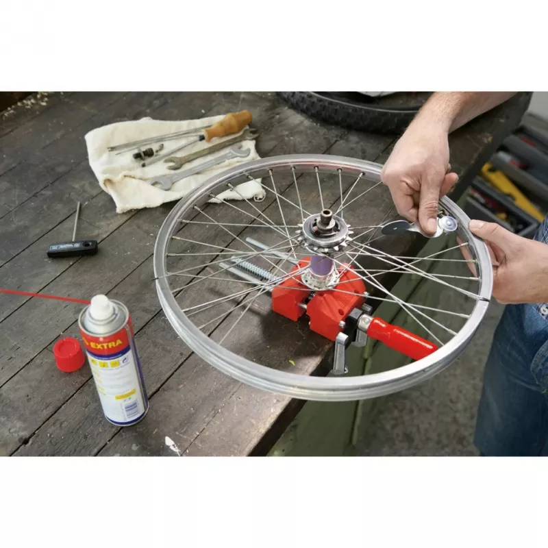 Tornillo de banco mini BESSEY S10-ST S 10, rojo, 100 mm de apertura, 50 mm de salida, con 2 abrazaderas de mesa