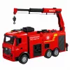 Camión de bomberos teledirigido Huina 1362 con grúa y cañón de agua, 1:18