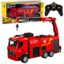 Camión de bomberos teledirigido Huina 1362 con grúa y cañón de agua, 1:18