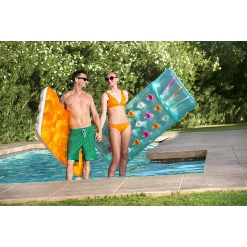 Bestway 43014 Colchoneta inflable para piscina, azul, 188 x 71 cm