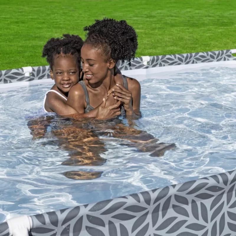 Bestway 561FV Piscina desmontable rectangular 366 x 201 x 66 cm gris