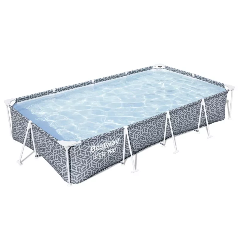 Bestway 561FV Piscina desmontable rectangular 366 x 201 x 66 cm gris