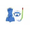 Bestway set de buceo azul máscara, aletas, tubo 25039