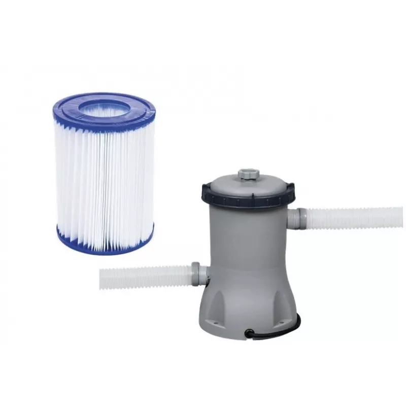 Bestway Fast Set Piscina 457 x 84 cm (15 ft) Piscina redonda inflable con bomba de filtro, capacidad 11016 L, revestimiento DuraPlus, Prismatic Stone Print