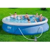 Bestway Fast Set Piscina 457 x 84 cm (15 ft) Piscina redonda inflable con bomba de filtro, capacidad 11016 L, revestimiento DuraPlus, Prismatic Stone Print