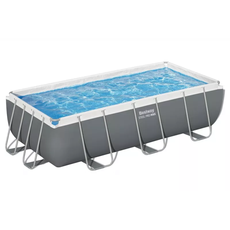 Bestway Piscina desmontable Frame Pool 404 x 201 x 100 cm rectangular con bomba de filtro, escalera, cobertor y dosificador ChemConnect