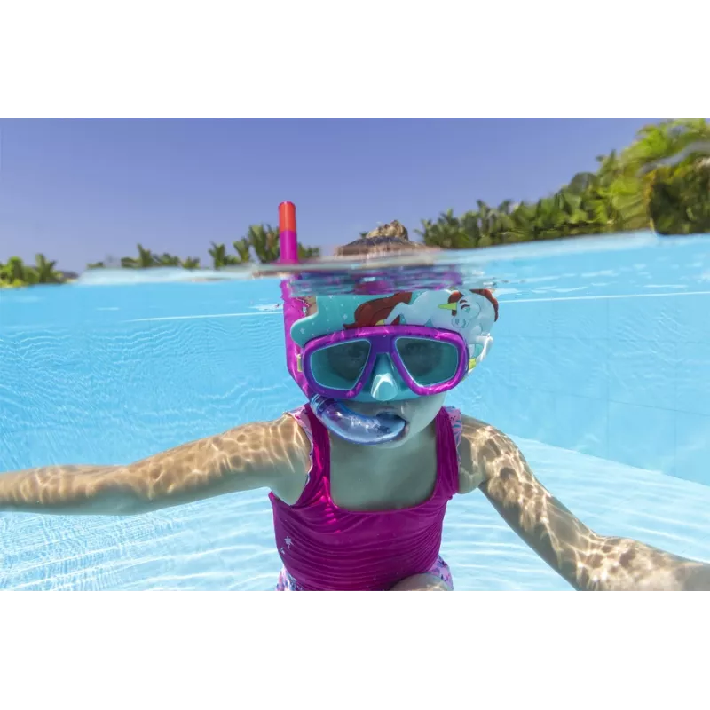 Bestway Hydro-Swim set de máscara de buceo y tubo - rosa