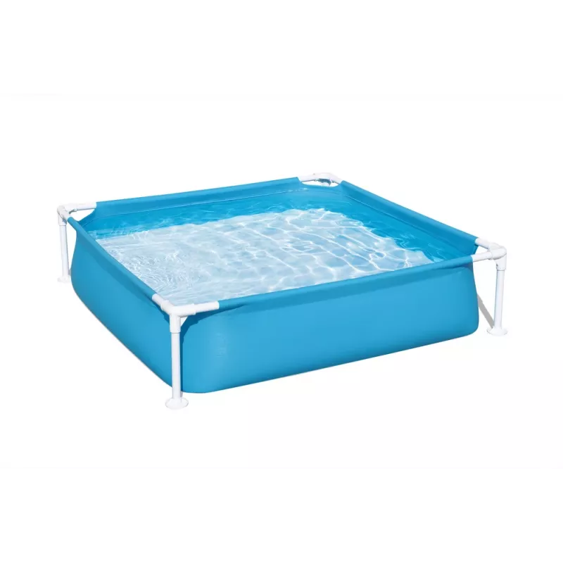 Bestway Steel Pro piscina desmontable 122 cm x 122 cm x 30.5 cm piscina cuadrada para niños 365 L azul