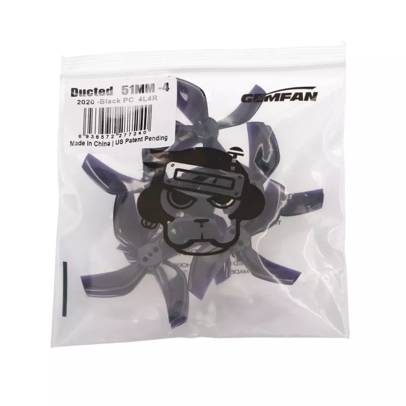 BETAFPV Gemfan 2020 Hélices de dron de cuatro palas Negras, 8 uds.