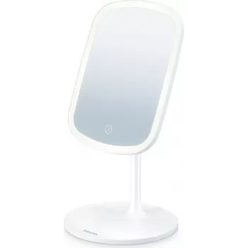 Beurer BS 47 espejo de maquillaje iluminado con aumento 5x, batería recargable e iluminación LED regulable 10468