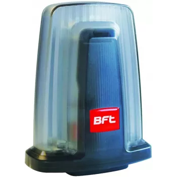 Luz estroboscópica BFT RADIUS LED BT A R1 W 24V con antena, difusor blanco