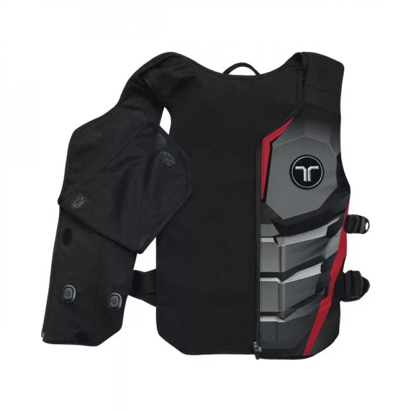 Chaleco háptico bHaptics TactSuit Air Onyx con 40 motores de vibración, Bluetooth, USB-C, malla transpirable, negro