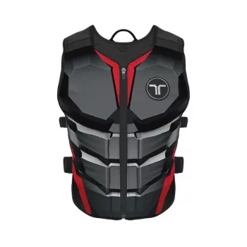 Chaleco háptico bHaptics TactSuit Air Onyx con 40 motores de vibración, Bluetooth, USB-C, malla transpirable, negro