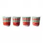 Bialetti Set de 4 vasos de espresso Tricolore, 80 ml, vidrio, colores de la bandera italiana, aptos para lavavajillas