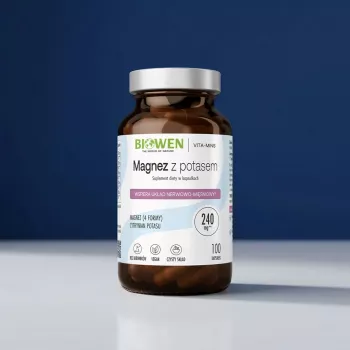 BIOWEN Magnesio 4x con Potasio – 100 cápsulas – Complemento alimenticio vegano