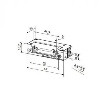 Abridor eléctrico de puerta BIRA HARTTE XS12R-B serie XS 12V DC reversible reforzado