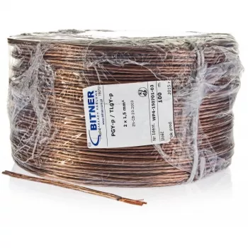 BITNER BiTsound PGY-p (TLgY) Cable de altavoz 2x1mm2 rollo de 100m