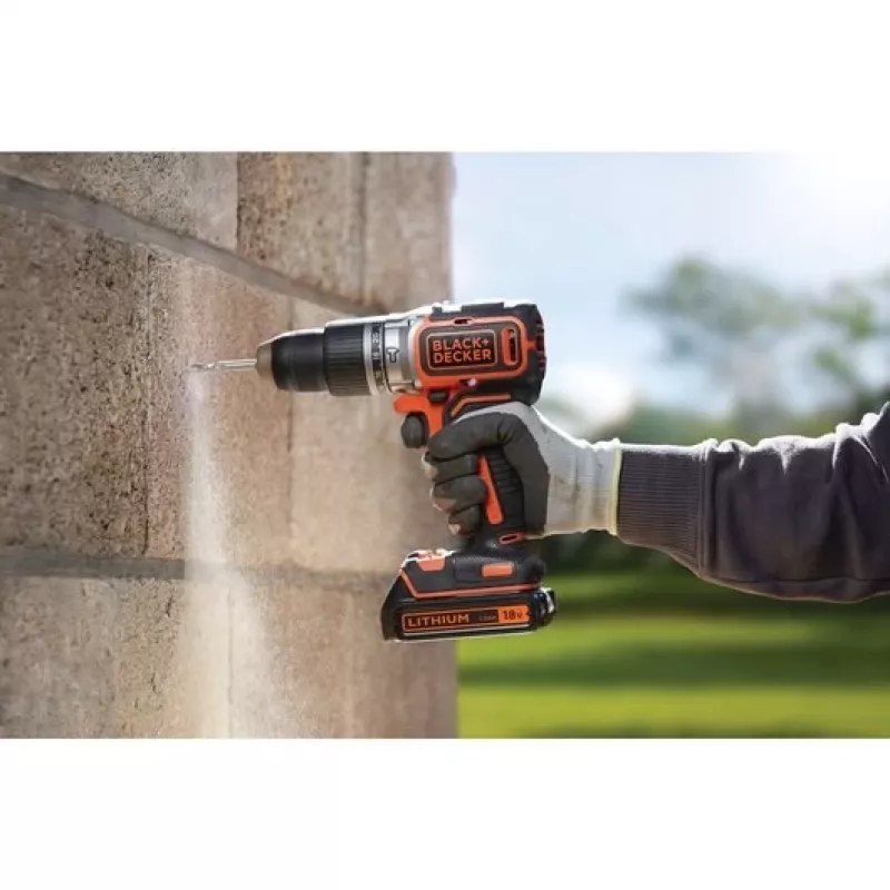 Atornillador percutor sin escobillas Black & Decker BL188N-XJ 18V 1650 RPM
