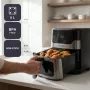 BLACK+DECKER BXAF8001E Freidora de aire digital 8L, 1700W, 8 programas, cesta antiadherente, negra