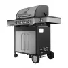 Black+Decker BXOG16550E barbacoa de gas, 4 quemadores con quemador lateral, 16,5 kW, negro y acero inoxidable
