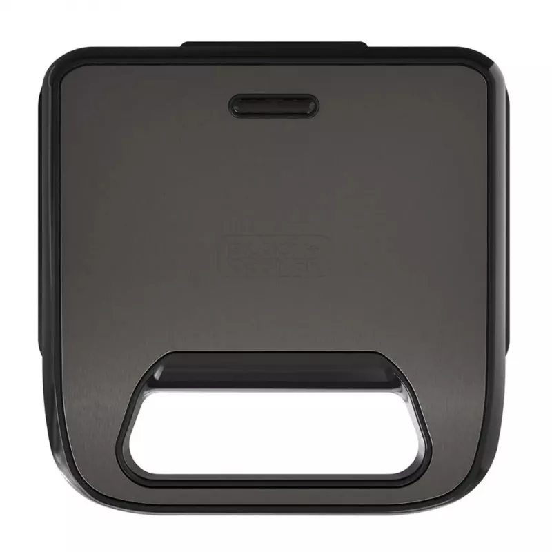 BLACK+DECKER BXSA754E sandwichera, gofrera y grill 3 en 1 con 3 placas antiadherentes intercambiables, 750 W, acero inoxidable