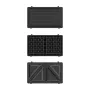 BLACK+DECKER BXSA754E sandwichera, gofrera y grill 3 en 1 con 3 placas antiadherentes intercambiables, 750 W, acero inoxidable