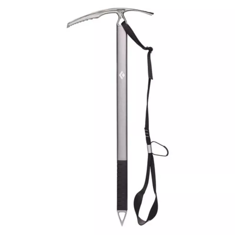 Black Diamond Raven piolet 55 cm – cabeza de acero inoxidable, mango de aluminio, 437 g