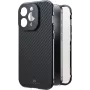 Cristal 360° Black Rock Cover para Apple iPhone 15 Pro, fibra de carbono real (00221268)