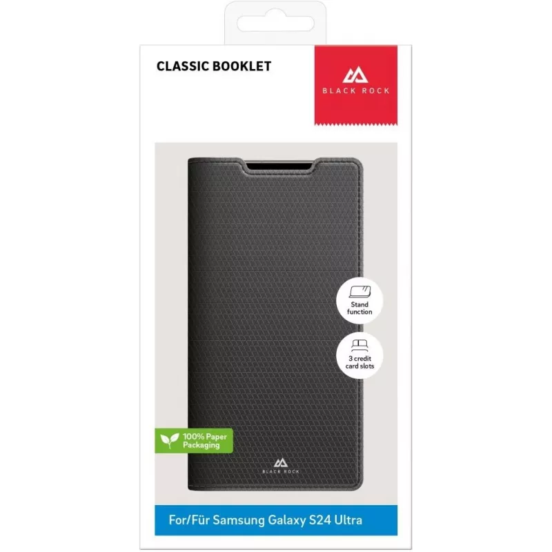 Black Rock The Classic Folio carcasa para Samsung Galaxy S23 Ultra, negro 00226129