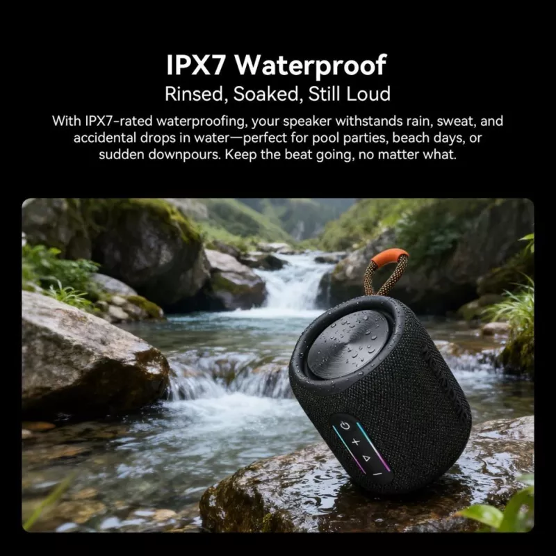 Blackview AuraBass 2 Altavoz Bluetooth portátil, 15W, IPX5, batería de 7h, negro