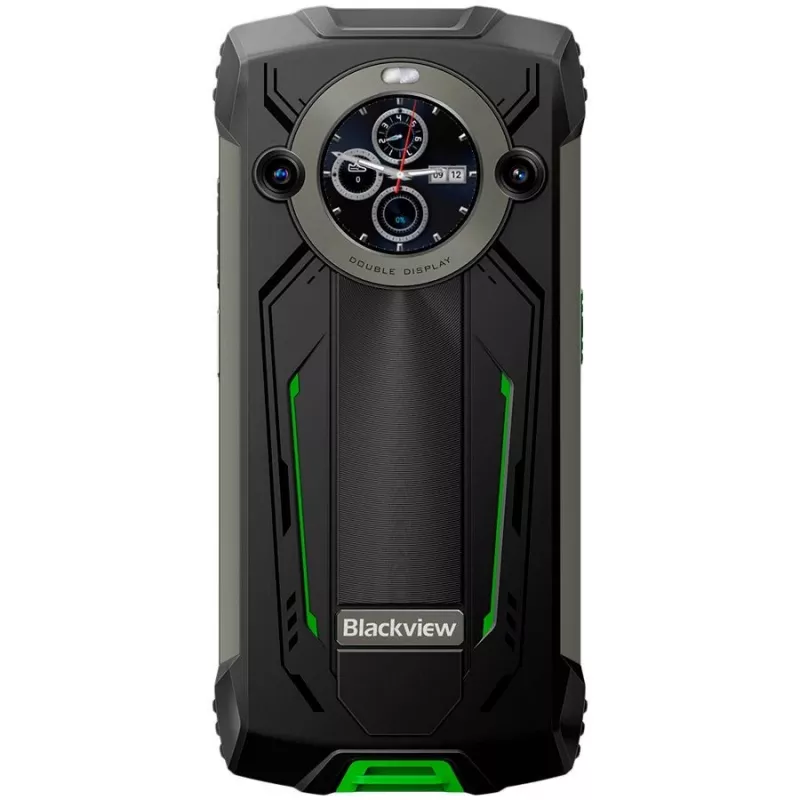 Blackview BV8200 Smartphone Rugged 4G LTE 6.5 pulgadas FHD+ 120Hz, pantalla secundaria de 1.3 pulgadas, 12GB RAM, 256GB almacenamiento, batería 8800mAh, cámaras traseras 50MP+13MP, cámara frontal 32MP, IP68/IP69K/MIL-STD-810H, NFC, huella dactilar, Verde