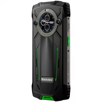 Blackview BV8200 Smartphone Rugged 4G LTE 6.5 pulgadas FHD+ 120Hz, pantalla secundaria de 1.3 pulgadas, 12GB RAM, 256GB almacenamiento, batería 8800mAh, cámaras traseras 50MP+13MP, cámara frontal 32MP, IP68/IP69K/MIL-STD-810H, NFC, huella dactilar, Verde