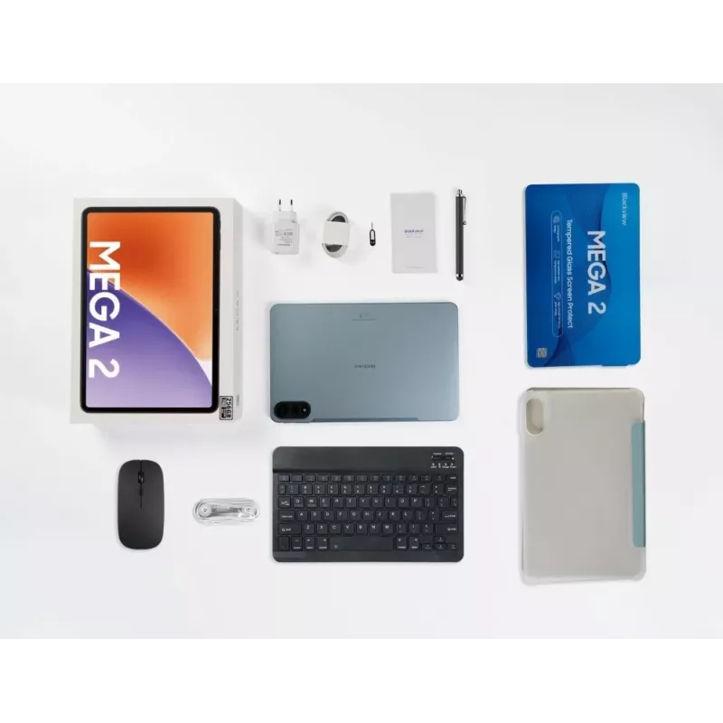 Blackview MEGA 2 Tablet 12 pulgadas 6/256GB 4G LTE con set de teclado, funda, lápiz óptico y ratón, verde