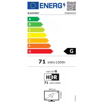 Blaupunkt 50QBG6000S TV Google 50 pulgadas (126 cm) QLED 4K Ultra HD, Dolby Vision, Dolby Atmos