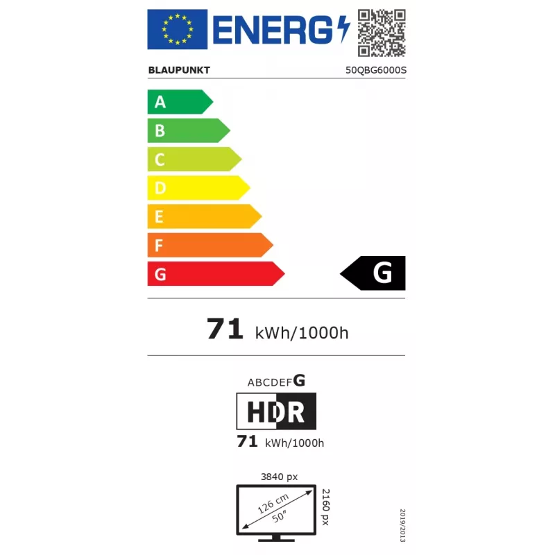 Blaupunkt 50QBG6000S TV Google 50 pulgadas (126 cm) QLED 4K Ultra HD, Dolby Vision, Dolby Atmos