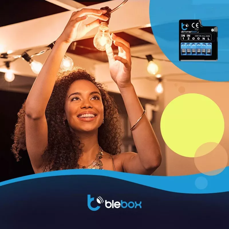 BLEBOX DimmerBox módulo dimmer inteligente WiFi 230V 250W para fuentes de luz regulables